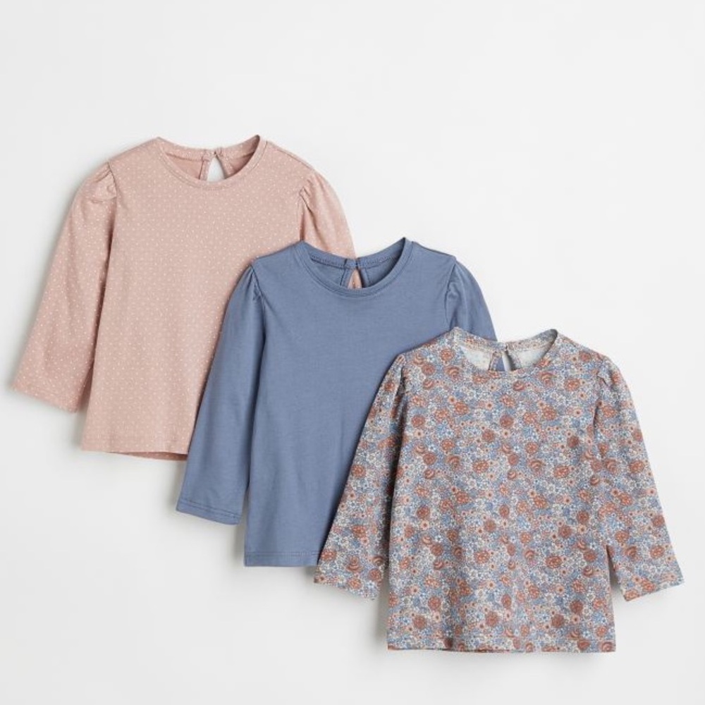 H&M Girls Long Sleeve Shirts (set 3)